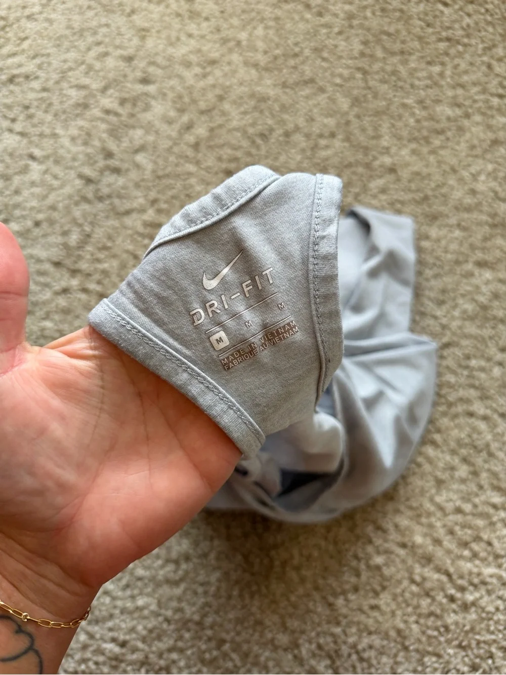 Nike Light Gray Racerback Performance Tank